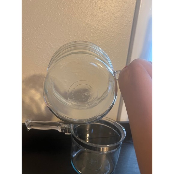 Pyrex Flameware Vintage Glass Double Boiler With Lid 6283 - Picture 5 of 12